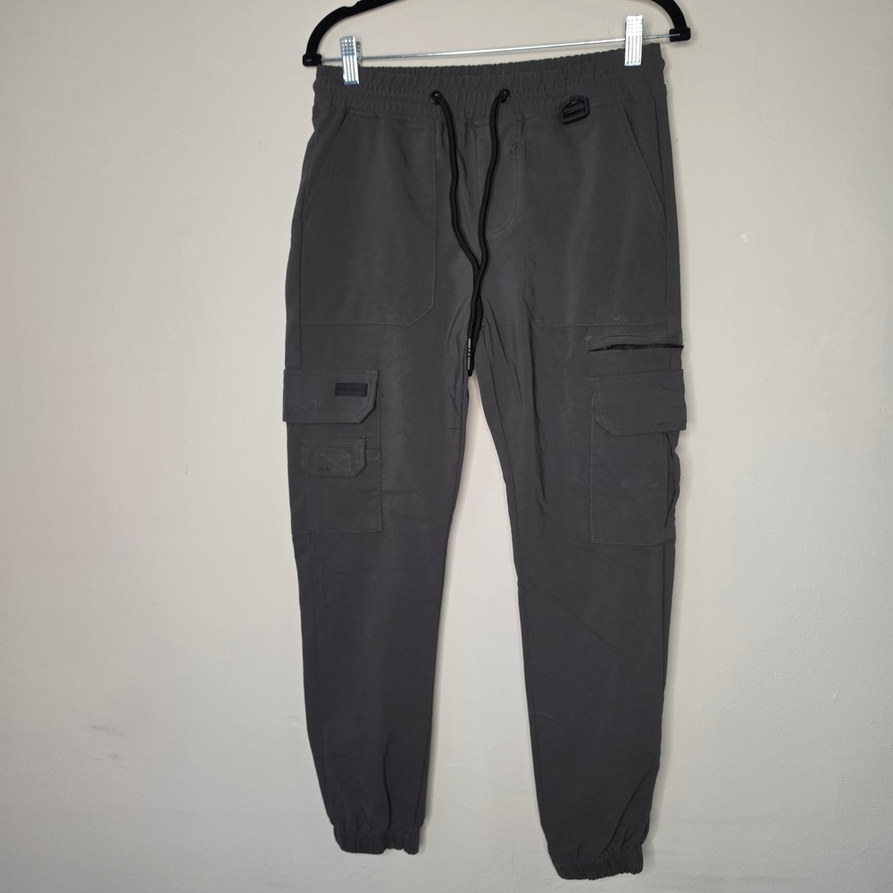 Riot Empire Cargo Joggers Womens M Gray Tactical Streetwear Utility Pants Work